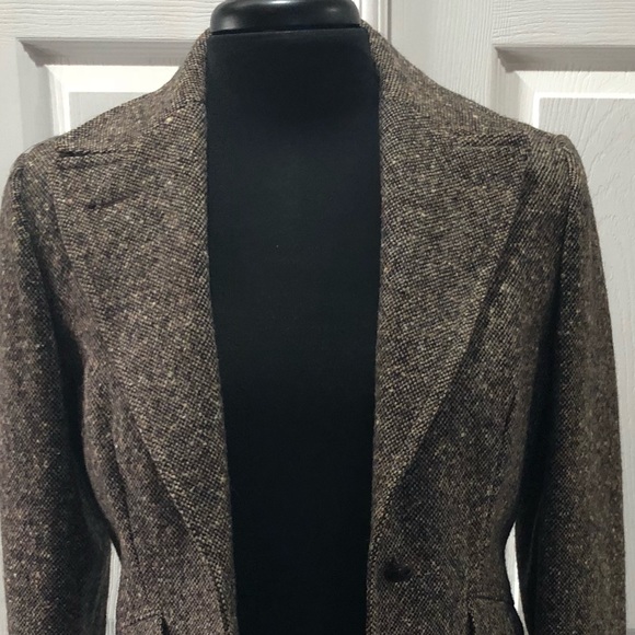 Vintage brown tweed blazer - Picture 4 of 7